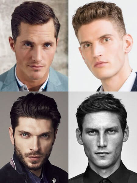 Corte de cabelo masculino para rosto retangular