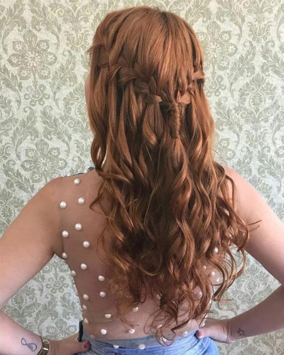 Penteado de casamento trança para noiva