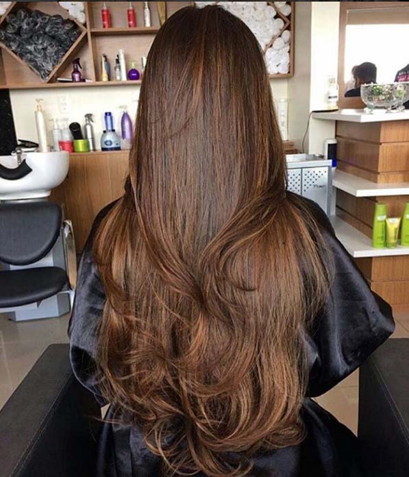 Cabelo repicado longo