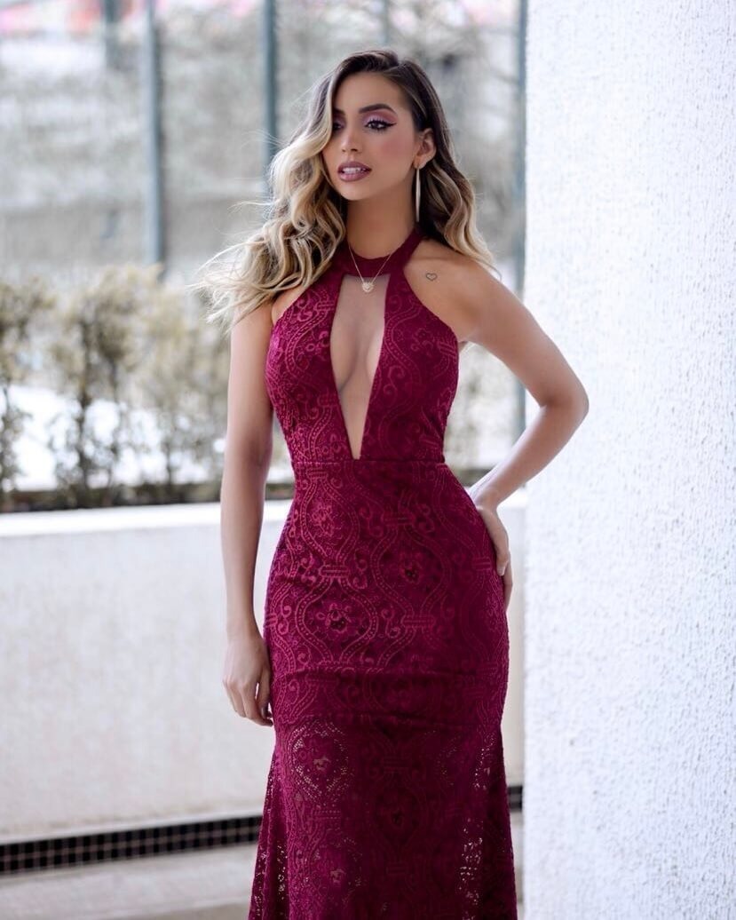 Vestido marsala 2021