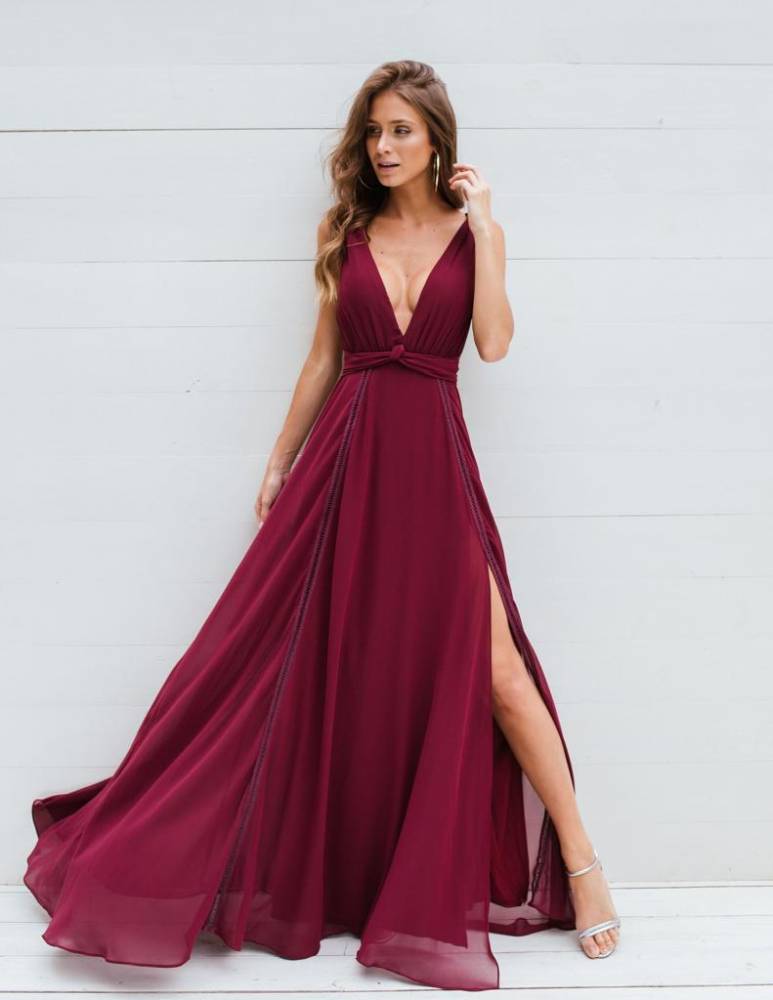 Vestido marsala 2021