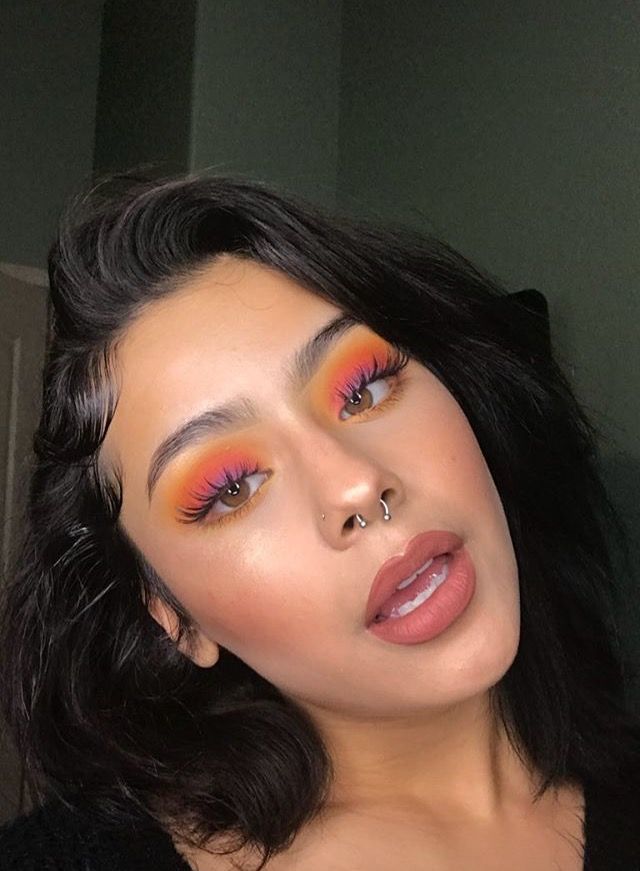maquiagem com sombra laranja