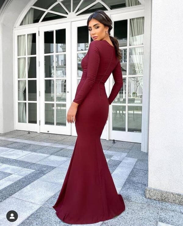 vestido marsala