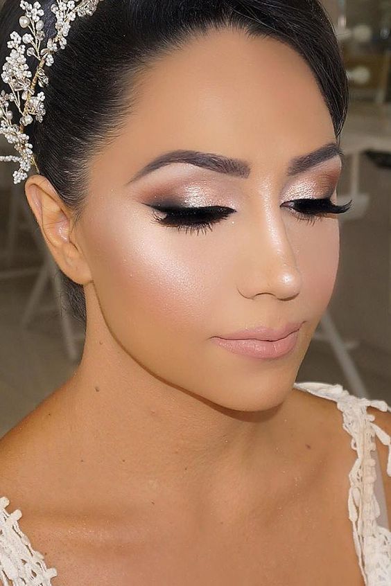 Maquiagem noiva com Glitter (Pinterest)
