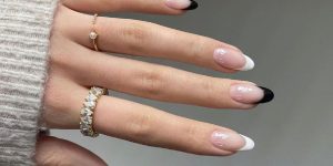 Esmalte para francesinha em unha redonda