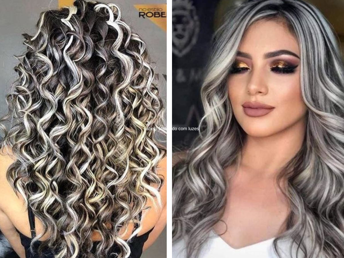 cabelo platinado com luzes