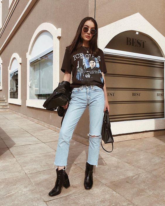 jeans e camiseta