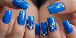 Azul cores de unhas tendência