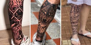 6 tendências de tatuagem masculina na perna que impressionam pelo estilo
