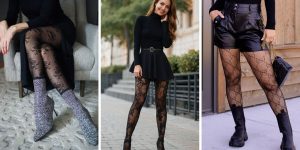 meia-calça de renda como tendência 2025