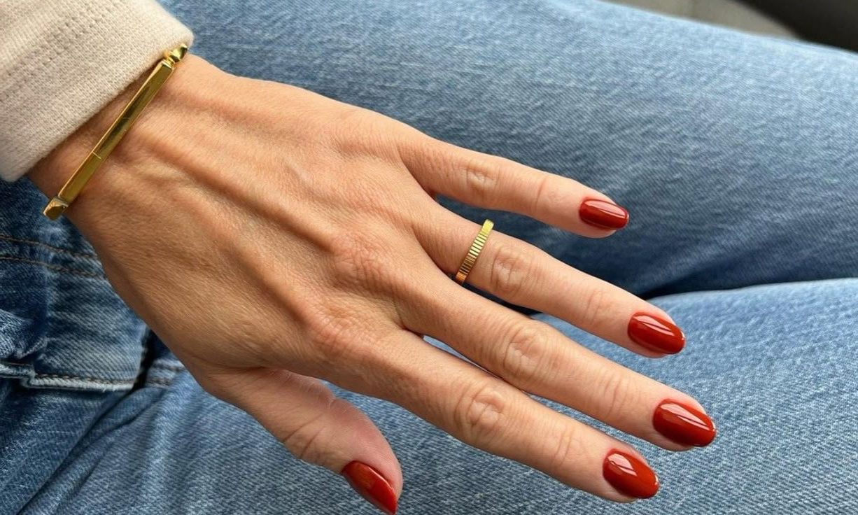 cores de esmalte sofisticadas terracota