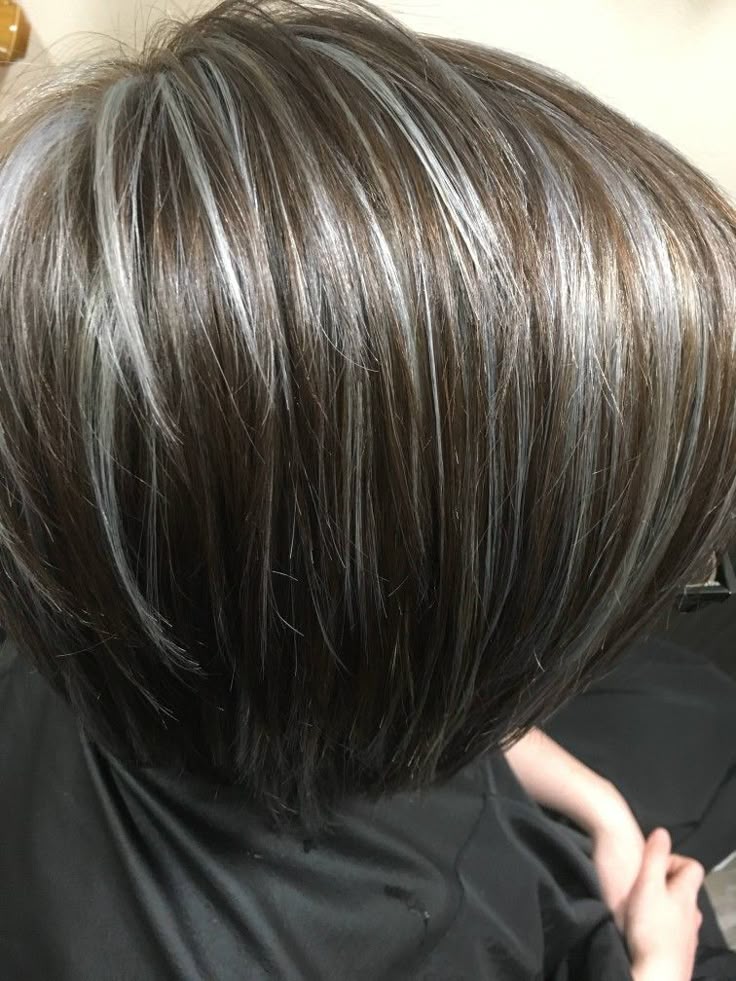 mechas claras e escuras nos primeiros fios grisalhos