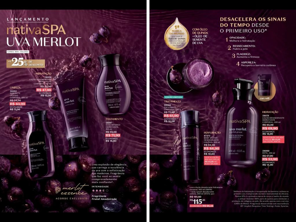 Nativa SPA Uva Merlot na Revista do Boticário