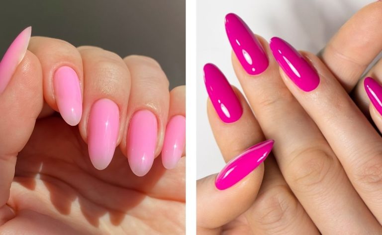tons de unhas rosa