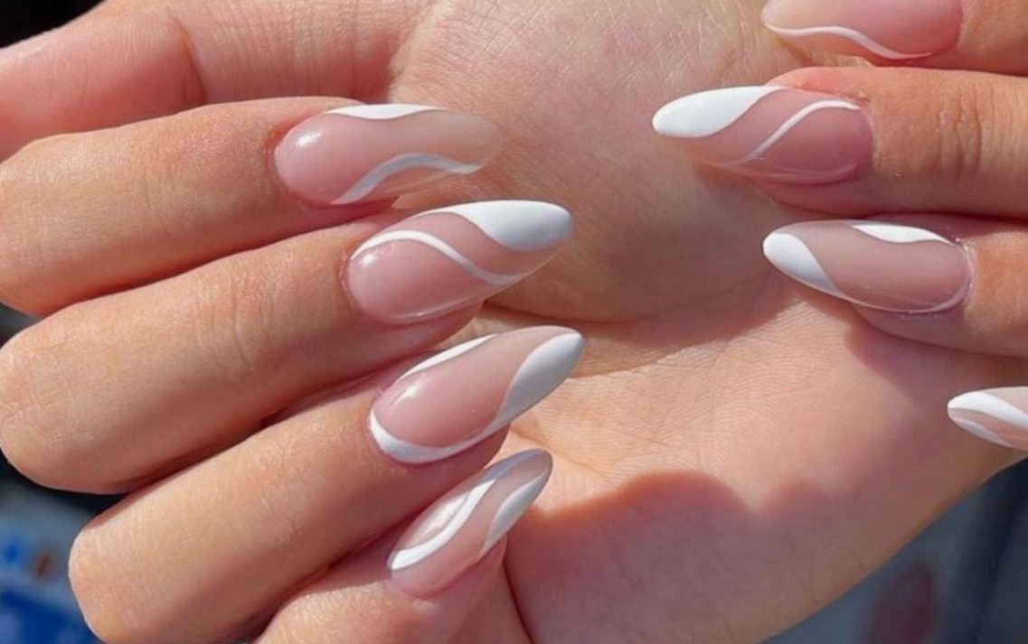 unhas ovais ondas ideias
