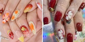 5 fotos de unhas decoradas com flores para você se inspirar para esse outono