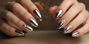 Unhas Metalizadas com Pedrarias