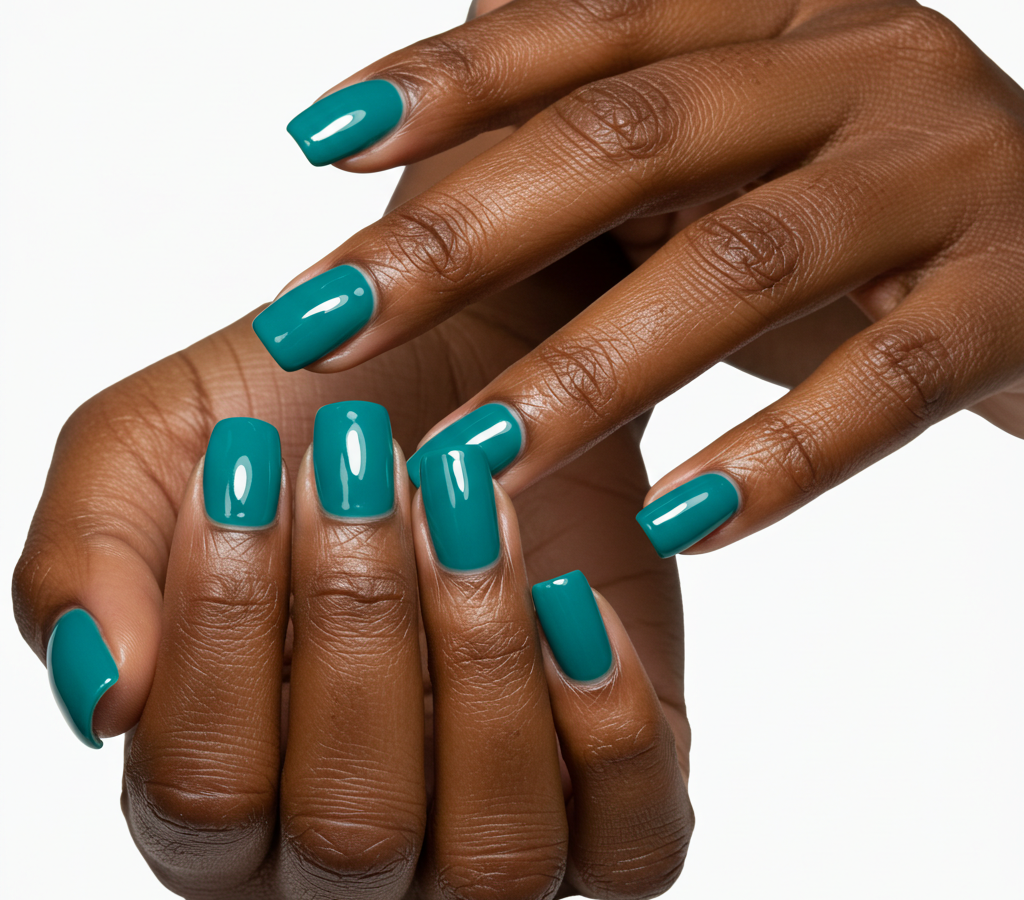 Unhas azul petroleo - Cores de esmalte